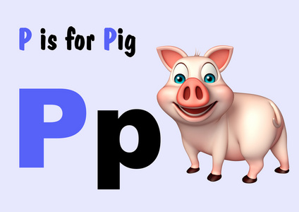 猪的农场动物字母表