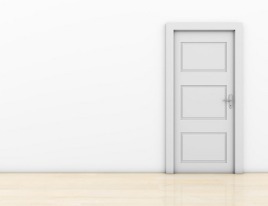 一个房间紧闭的大门照片