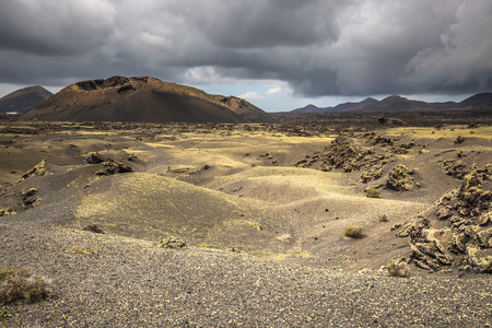 在帝曼法雅国家公园 兰萨罗特岛岛火山景观