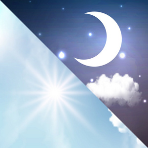 白天和黑夜照片