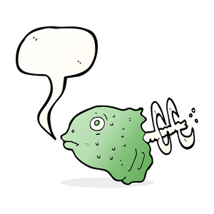 讲话泡泡卡通鱼头照片