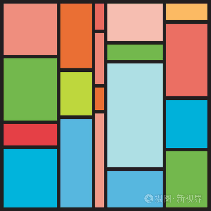 彩色的正方形一套