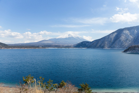 湖本栖湖与山富士