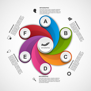 抽象的选项信息图表设计模板。矢量图