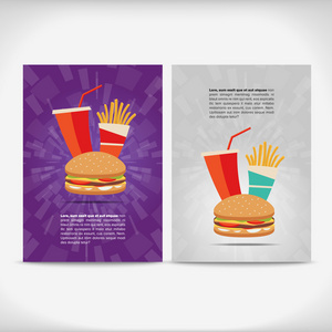 快餐食品宣传单张设计图片