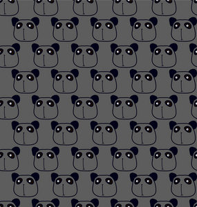熊猫图案灰色