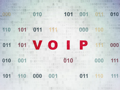 Web 发展理念 Voip 数字纸张背景上