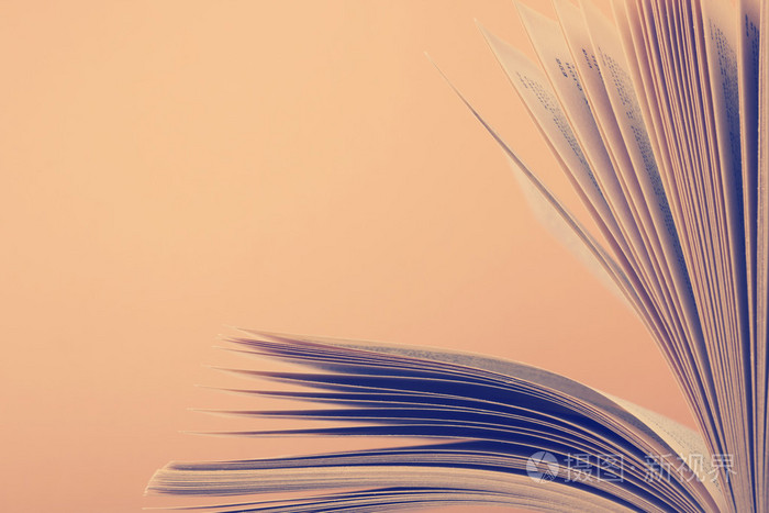 书页宏视图色调的图像复制文本的空间