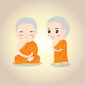 打坐和尚图片