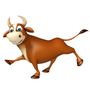 卡通公牛背景图片