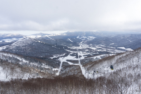 日本北海道室外雪视图