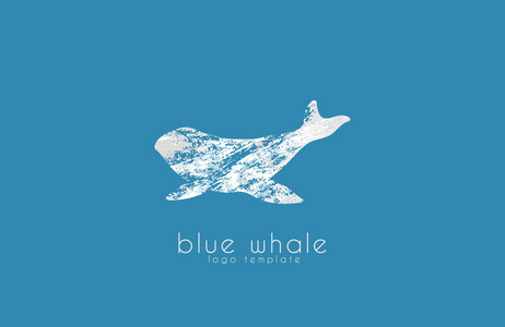 鲸鱼的标志.创意的 logo.海的标志.水标志设计.海洋的标志.