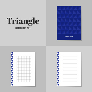 集合菱形和三角形形状笔记本