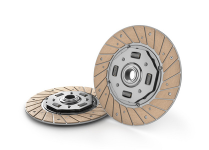 白色背景离合器盘车(3d完成)照片