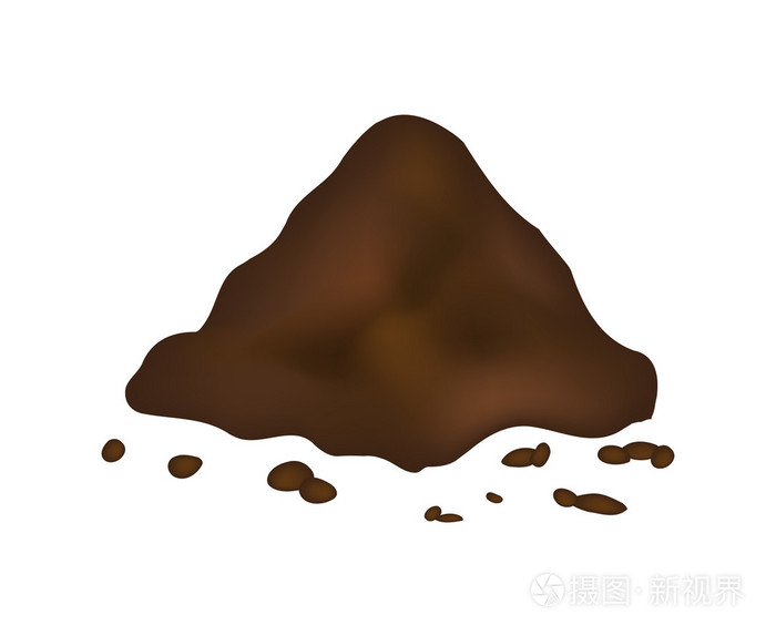 堆的地上,堆土-孤立在白色背景上的矢量图插画-正版商用图片1mnkqf-摄
