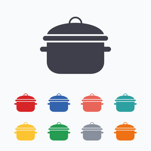 蒸煮锅标志图标