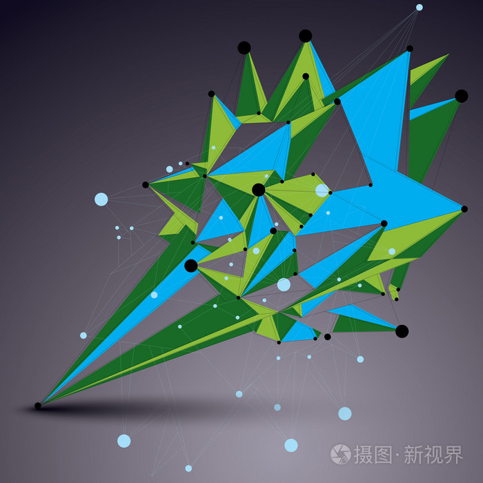 抽象不对称向量彩色结构