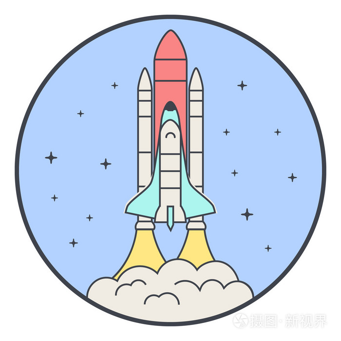 航天飞机起飞了. 启动业务