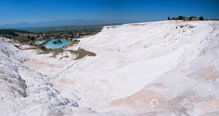 Pammukale 的全景视图