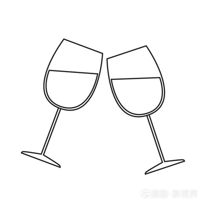 两杯葡萄酒插画-正版商用图片1mo02l-摄图新视界