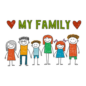 抱紧我漫画图片我大的家庭手绘制的图像照片