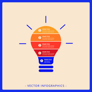 灯泡图表模板 3