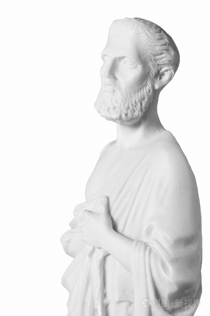 希腊医生希波克拉底的白色大理石半身像