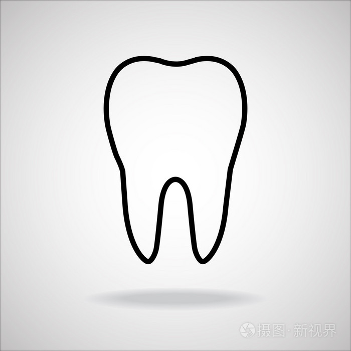 牙齿的图标矢量图