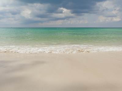 美丽的热带海滩，沙的海滩泰国海