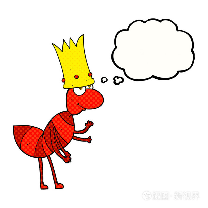 以为泡沫卡通蚂蚁皇后插画-正版商用图片1mo4hz-摄图新视界