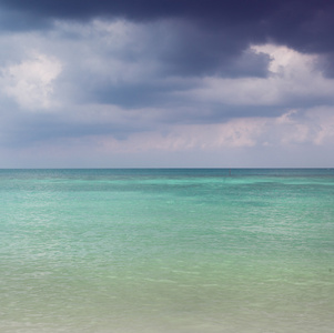 美丽的热带海滩，沙的海滩泰国海