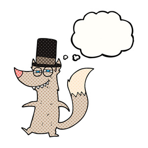 小富酸辣粉思想泡泡卡通小富人狼照片