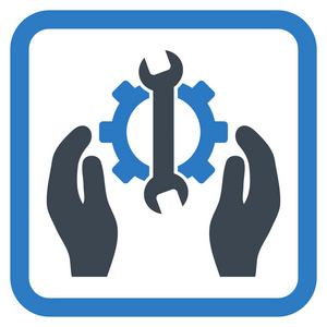 维修服务单位矢量图标照片