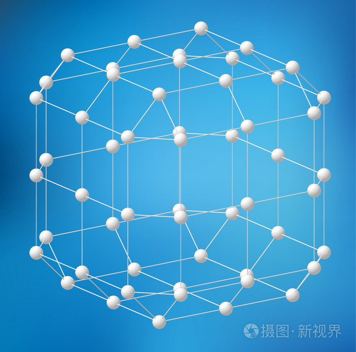 抽象的几何形状的创意概念向量背景 —— 多维数据集.