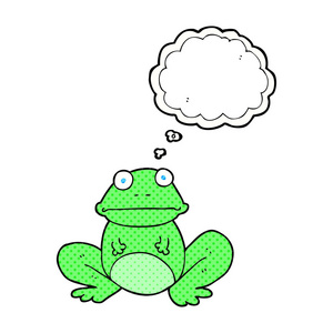 思想泡沫卡通青蛙