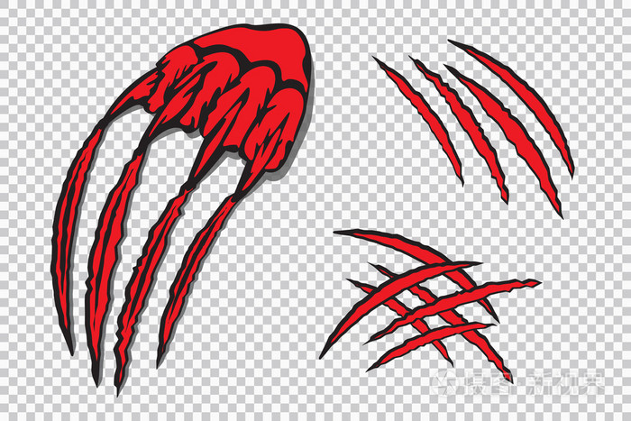 动物的爪抓痕插画-正版商用图片1mo83b-摄图新视界