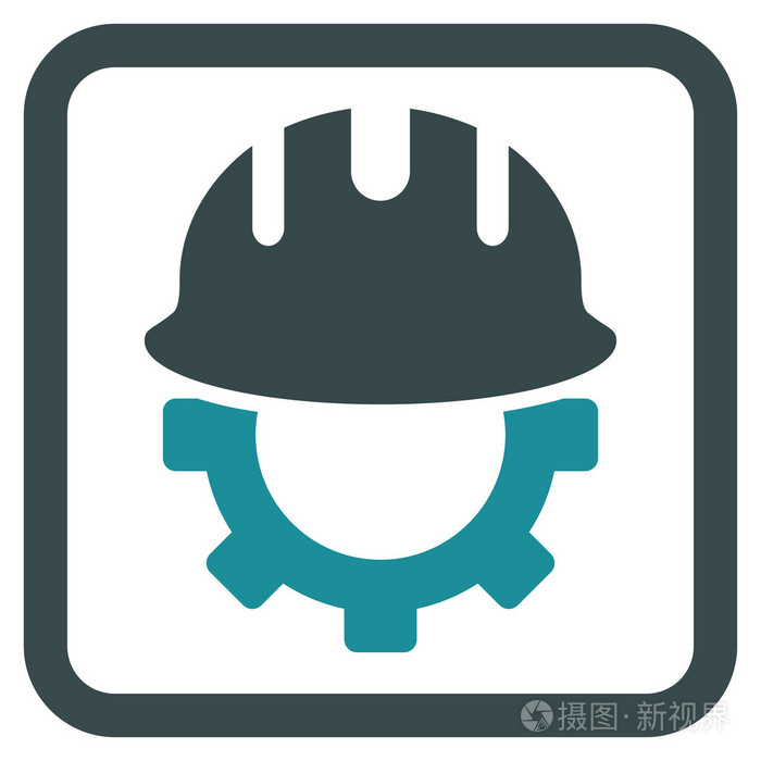 发展安全帽平面矢量图标