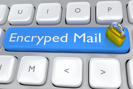 加密的邮件概念