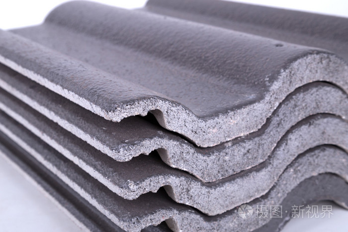 混凝土屋顶瓦堆(灰色)
