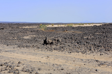 埃塞俄比亚达纳基尔沙漠的火山景观。 0192