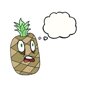 思想泡沫卡通菠萝