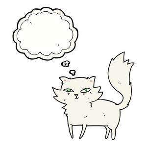 思想泡沫卡通猫