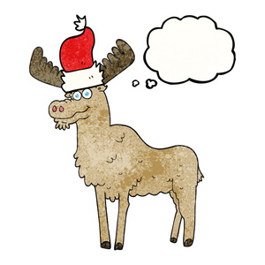 思想泡泡质感卡通圣诞麋鹿图片