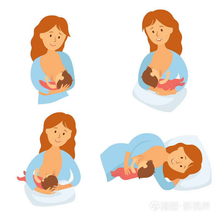 母亲母乳喂养婴儿