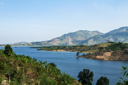 越南山风景，河流和山脉