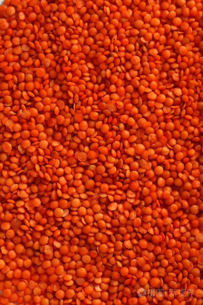 红色的扁豆关闭