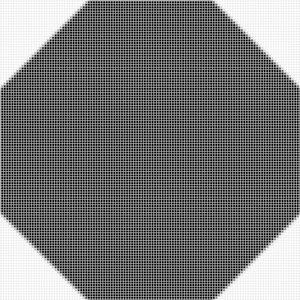 八角形。广场。简单的几何图案的黑色正方形与阴影的框架。组点模式。半色调图案