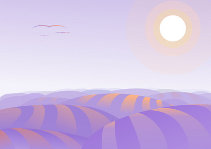 抽象风景的紫色沙漠