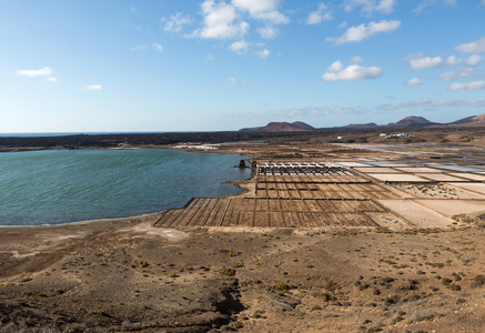 盐厂 Janubio 兰萨罗特岛 加那利群岛