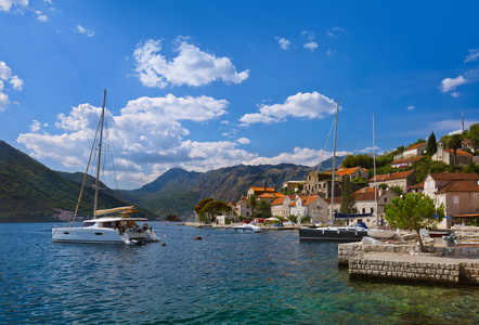 村庄 Perast Boka 海岸科托尔湾黑山